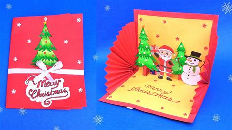 Beautiful Christmas Card Idea| Handmade Greetings Card for Christmas| DIY 3D Christmas Pop Up ...