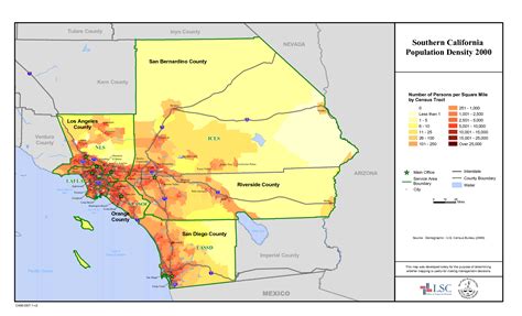Southern California Population Density Map