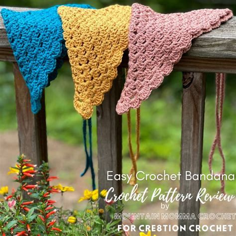 Easy Crochet Bandana - Crochet Pattern Review - Cre8tion Crochet