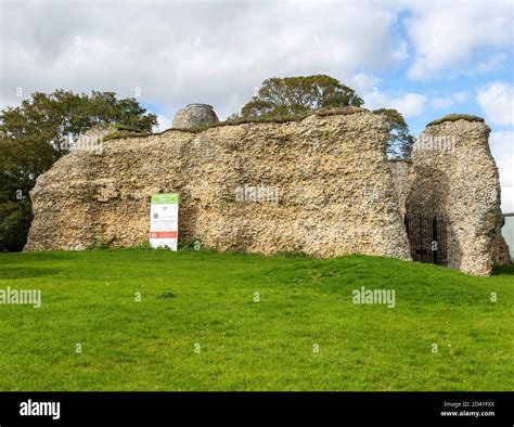 Walls of historic Walden Castle ruins, Saffron Walden, Essex, England, UK Stock Photo - Alamy