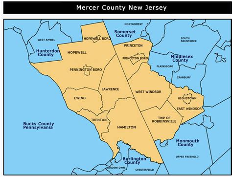 Mercer County Nj Map | Living Room Design 2020