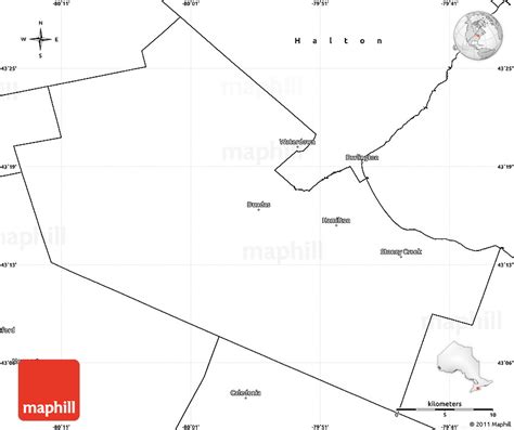 Blank Simple Map of Hamilton