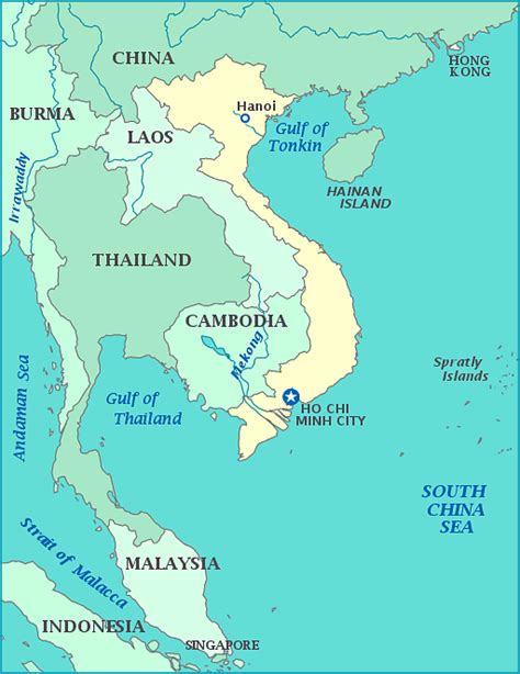 Map Of Vietnam And China