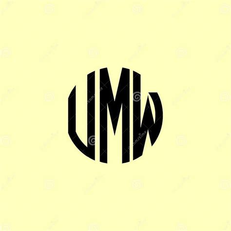 Creative Rounded Initial Letters UMW Logo Stock Vector - Illustration of luxury, symbol: 223804440