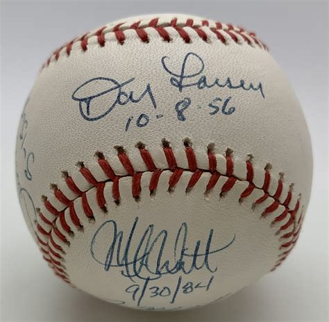 Lot Detail - Perfect Game Pitchers Signed & Inscribed OAL Baseball w/ Koufax, Hunter & More ...