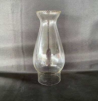 Glass Oil Lamp Chimney with Crimp Top - 3 Inch Base Opening, 21cm Tall. | eBay