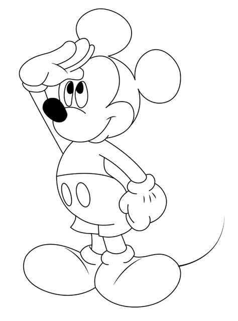 Funny Mickey Mouse coloring page - Download, Print or Color Online for Free