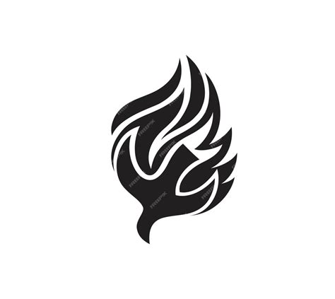 Premium Vector | Holy spirit fire silhouette art vector design