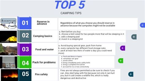 Camping tips