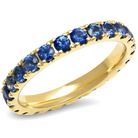 Eriness Jewelry Large Blue Sapphire Eternity Band