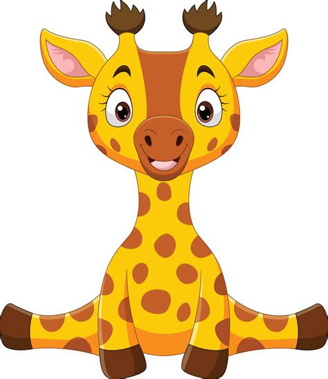 Cute Baby Giraffe Cartoon Vector Clipart Friendlystock Tyello | The ...