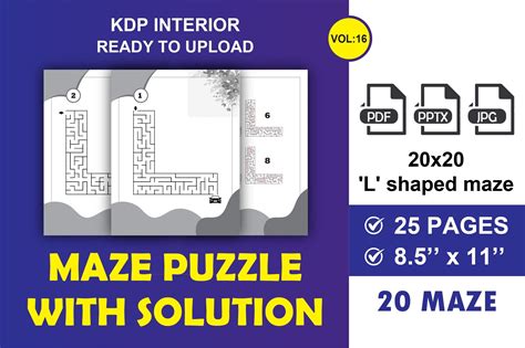 Maze Puzzle with Solutions Graphic by HASNAB · Creative Fabrica