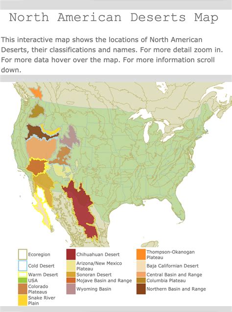 North American Deserts in 2021 | Desert map, Cold deserts, Map