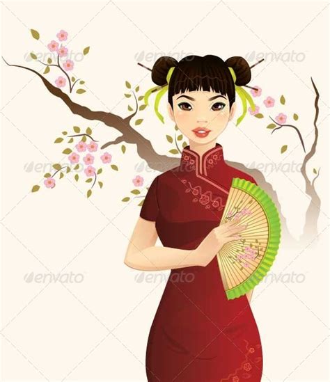 Chinese Girl Cartoon Characters » Tinkytyler.org - Stock Photos & Graphics