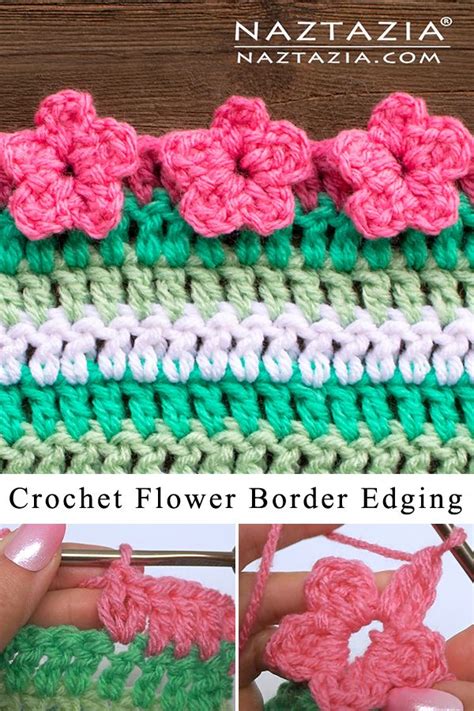 How to Crochet a Flower Border Edging | Crochet edging patterns free ...