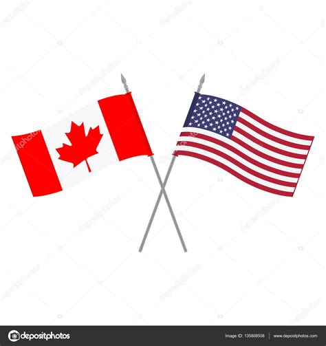 USA and Canada flags — Stock Vector © viktorijareut #135808508