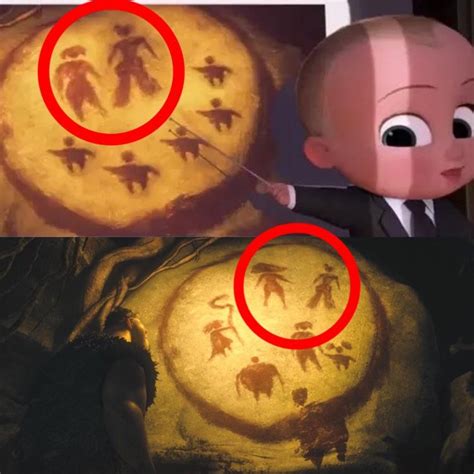 In Boss Baby (2017). Eep and Guy from The Croods (2013). Can be seen ...