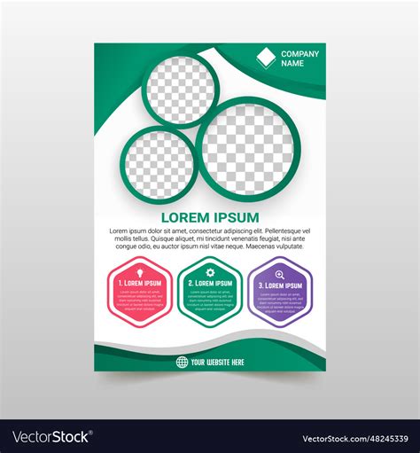 Elegance gradient green business flyer template Vector Image