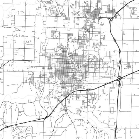 Joplin, Missouri - Area Map - Light - HEBSTREITS | Area map, Joplin ...