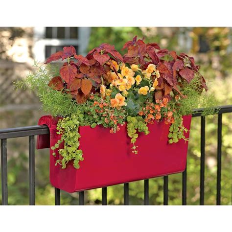 Hanging Railing Planter - Self Watering Balcony Garden (With images ...