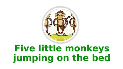 Five little monkeys jumping on the bed - BBC Teach