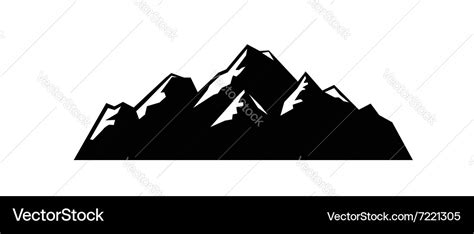 Black mountain Royalty Free Vector Image - VectorStock