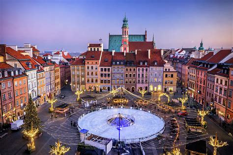 Old Town Square With Ice Rink In Warsaw Photograph by Artur Bogacki - Fine Art America