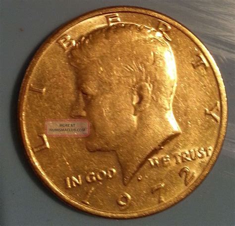 1972 Gold - Plated John F Kennedy Us Half Dollar