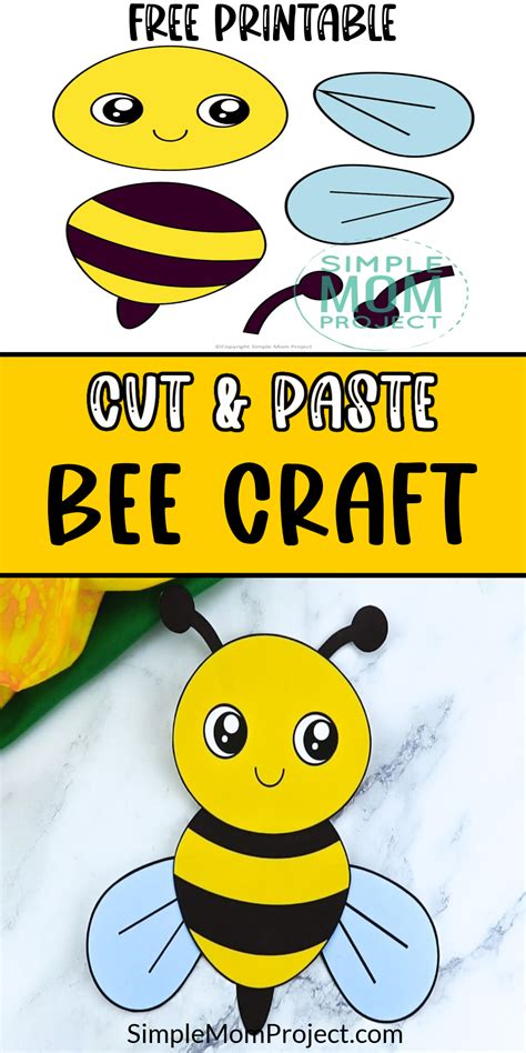 Bee template Ant Crafts, Bee Crafts For Kids, Preschool Crafts Fall, Insect Crafts, Spring ...