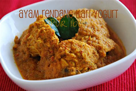 dapur ibundo: Ayam Rendang Kari Yogurt