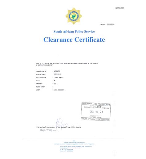 Police Clearance Certificate Sample Pdf - IMAGESEE