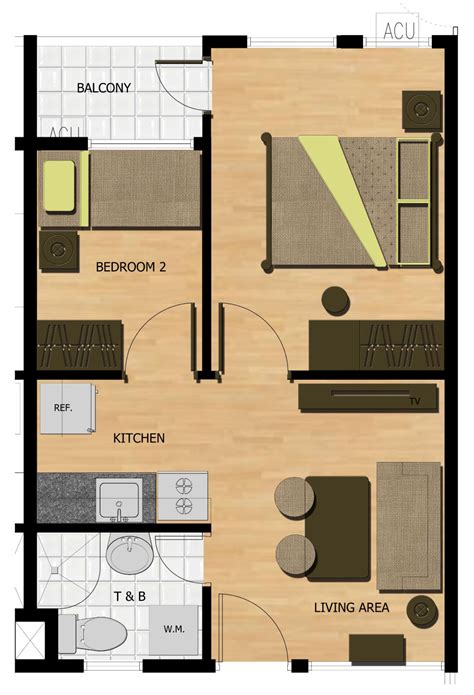 Two Bedroom Condo Floor Plans - floorplans.click