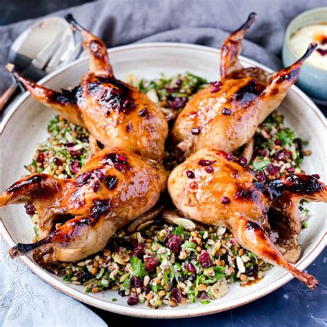 Roasted Pomegranate Quail - Katy's Food Finds