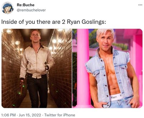 Inside of you there are 2 Ryan Goslings: | Ryan Gosling Ken | Know Your ...