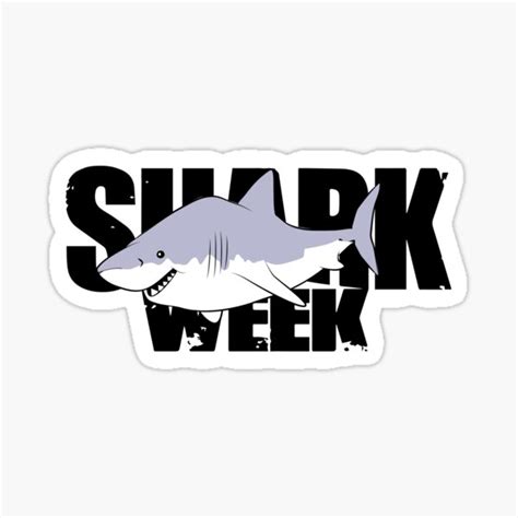 "#SHARK " Sticker by ThinkyPain | Redbubble