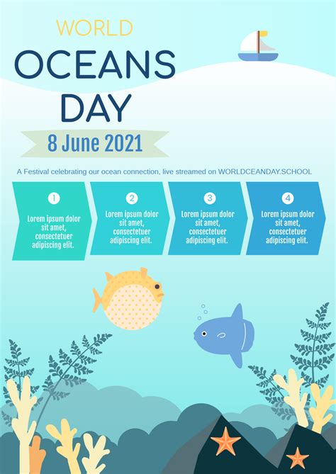 World Ocean Day Poster With Details