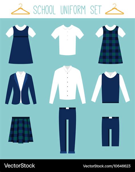 School uniforms for children kids clothes Vector Image