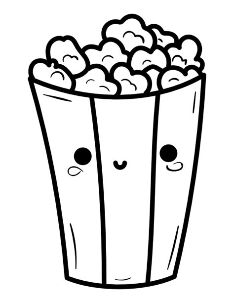 Popcorn Coloring Page - Elmer And His Popcorn Coloring Page Kicks Tv ...