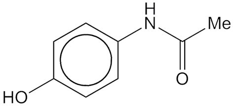 Structural Formula For Acetaminophen