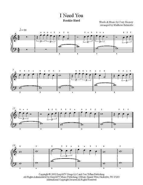 I Need You by Marc Anthony Sheet Music & Lesson | Rookie Level