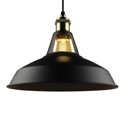 B2ocled 1 Black Ceiling Lights Metal Lamp Shades Industrial Pendant Light Ceiling Lighting Shade ...