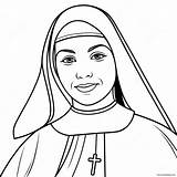 Nun Coloring Page 41423 32739 sketch template