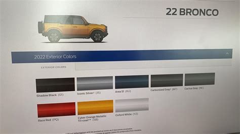 2022 Bronco Paint Colors Leaked | Bronco6G - 2021+ Ford Bronco & Bronco ...