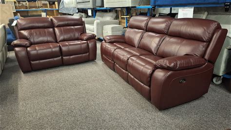 MBMegaBargains | Furniture Village Moreno 3+2 Seater Leather Electric ...