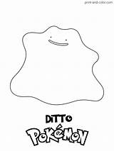 Ditto Pokemon Coloring Pages Sketch Page sketch template