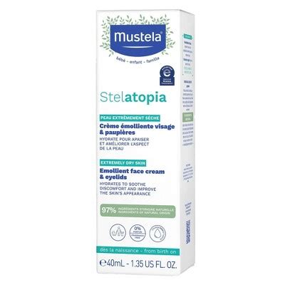 Mustela Stelatopia Emollient Baby Face Cream For Eczema Prone Skin ...