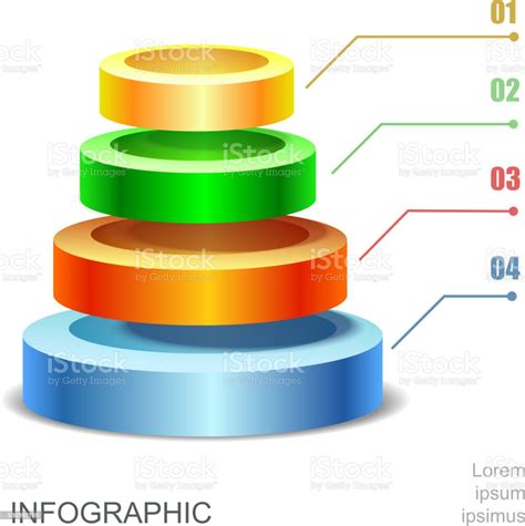 Pyramid Chart For Infographics Presentation Vector Illustration Stock Illustration - Download ...