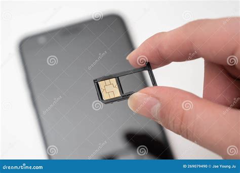 SIM Card Replacement in the Phone. Mobile Simcard Stock Photo - Image of object, mobile: 269079490