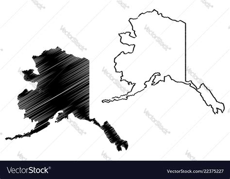 Alaska map Royalty Free Vector Image - VectorStock