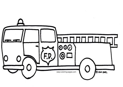 Fire truck coloring pages to download and print for free